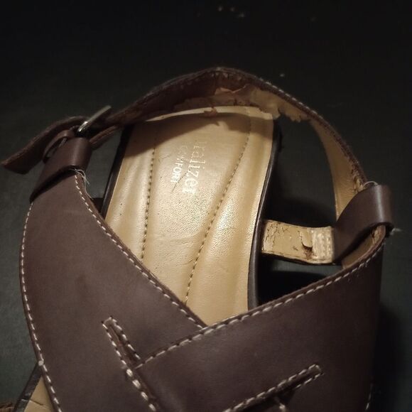 🆕👡Naturalizer Brown Woven Flat Sandals 9, 9-1/2 - Picture 6 of 6